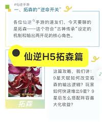 仙逆H5中如何高效地打造出9星拓森？- 仙逆H5快速获得9星拓森的详细攻略
