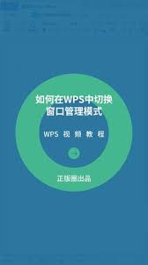 WPS如何变换窗口操作方式——WPS如何调整窗口管理样式