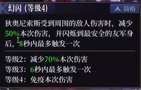 关于不朽箴言狄奥尼索斯的技能，哪些是他的主要技能？- 不朽箴言中狄奥尼索斯拥有哪些特殊技艺？
