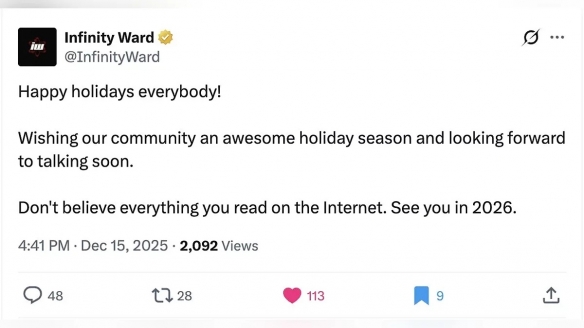 《使命召唤2026》开发团队坚决否认其新作是《现代战争2》的翻版