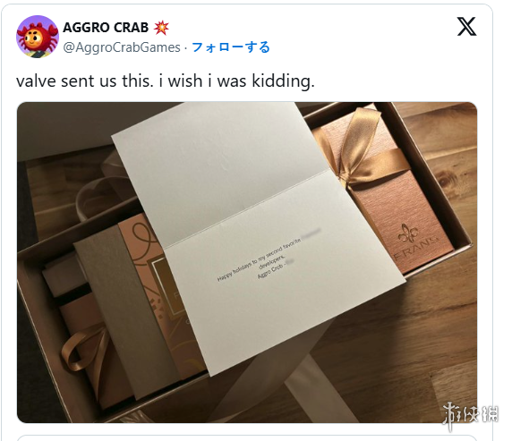V社在圣诞节期间送出了高端巧克力礼盒，<br>多家知名游戏开发团队纷纷晒出收礼照片，引发热烈讨论。
