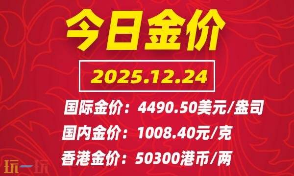 今日黄金价格最新行情，2025年12月24日的国际黄金现货价格全面介绍