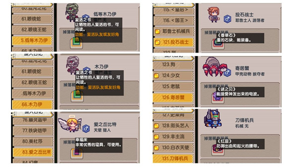 《伊洛纳》中普通小怪的稀有装备掉落清单及其分布区域