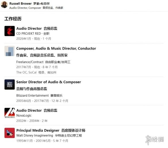 声誉卓著的暴雪资深专家与艾美奖多次得主!《巫师4》迎来一位重量级音频总监 声誉卓著的暴雪资深专家与艾美奖多次得主!《巫师4》迎来一位重量级音频总监