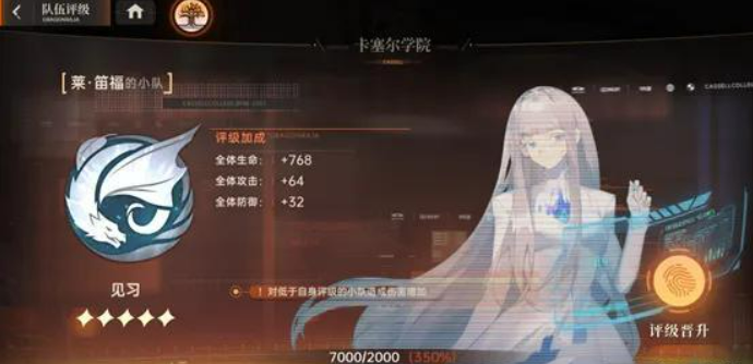 《龙族：卡塞尔之门》中关于队伍评级的段位体系介绍