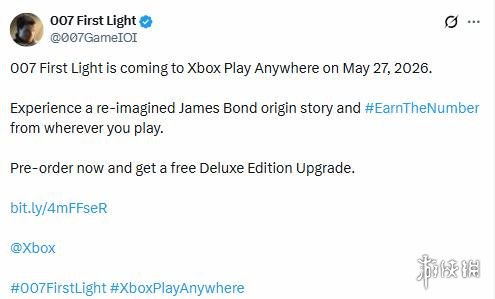 《007：初露锋芒》正式宣布加入Xbox_Play_Anywhere计划！  
