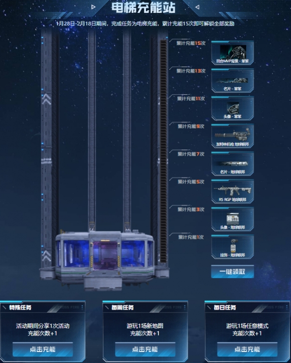 在全新CFHD生化版本上线的同时，情人节系列的首发道具也是免费领取的好机会。

