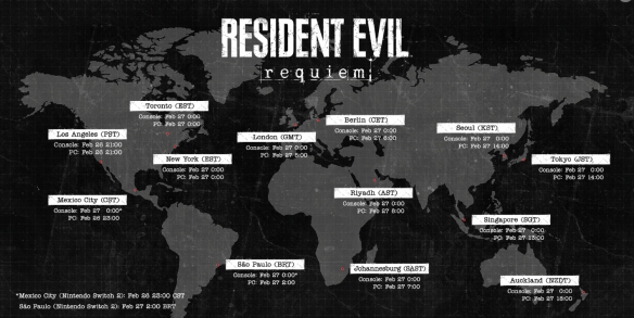 《生化危机9》的全球解锁时间已公布，PC版本将在2月27日下午1点（13:00）正式开放下载！