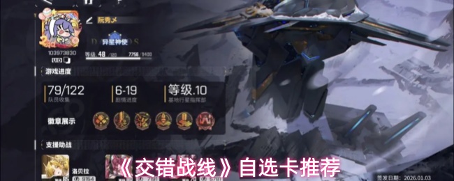 《交错战线》推荐的自选卡片选项  
