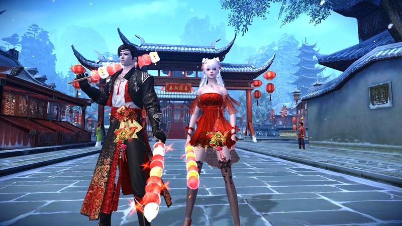 雪花纷飞浸润苏州城，福利惠及“骏马”！《九阴真经3D》新春版本正式上线。  

