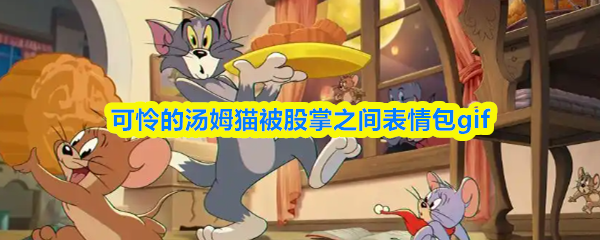 令人心生怜悯的汤姆猫被掌中之势表情包gif