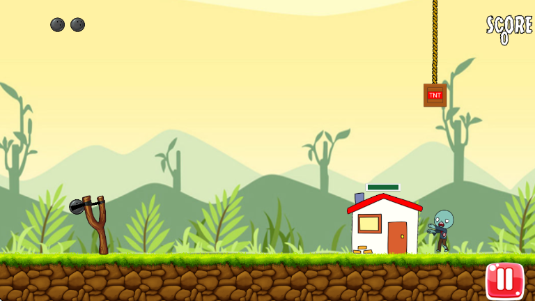 弹弓僵尸战争Angry zombies修改版